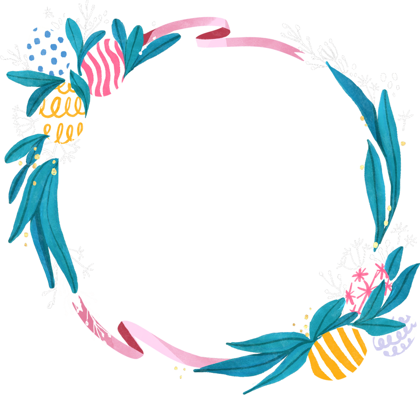 Easter Frame with Eggs 
